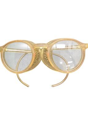 Vintage Safety Glasses Women’s One Size (Small) Side Vent Guard Glasses Brown